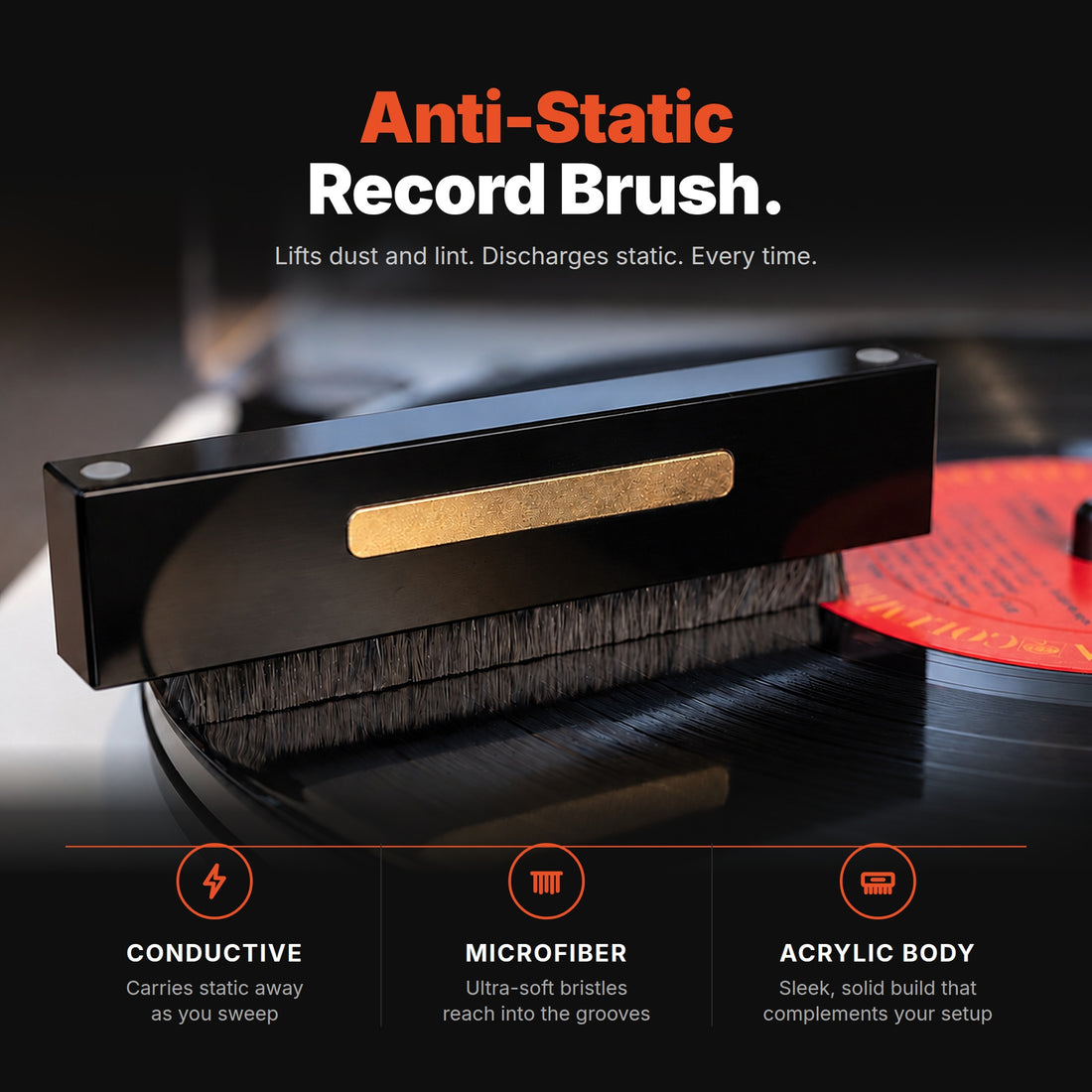 Vinyl Buddy Anti-Static Record Cleaning Brush