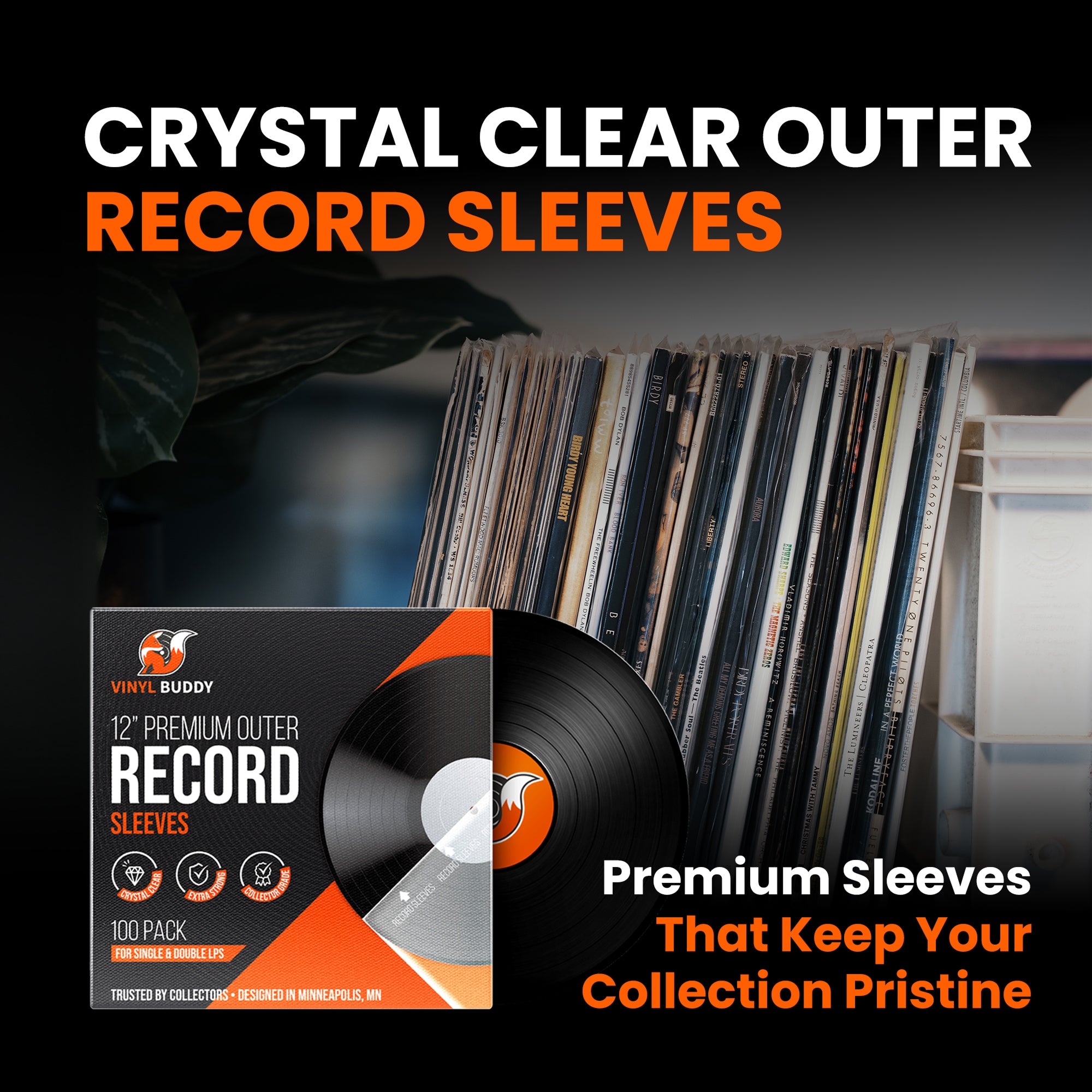 Vinyl Buddy Crystal Clear Outer Records Sleeves