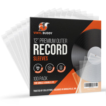 Vinyl Buddy Crystal Clear Outer Records Sleeves